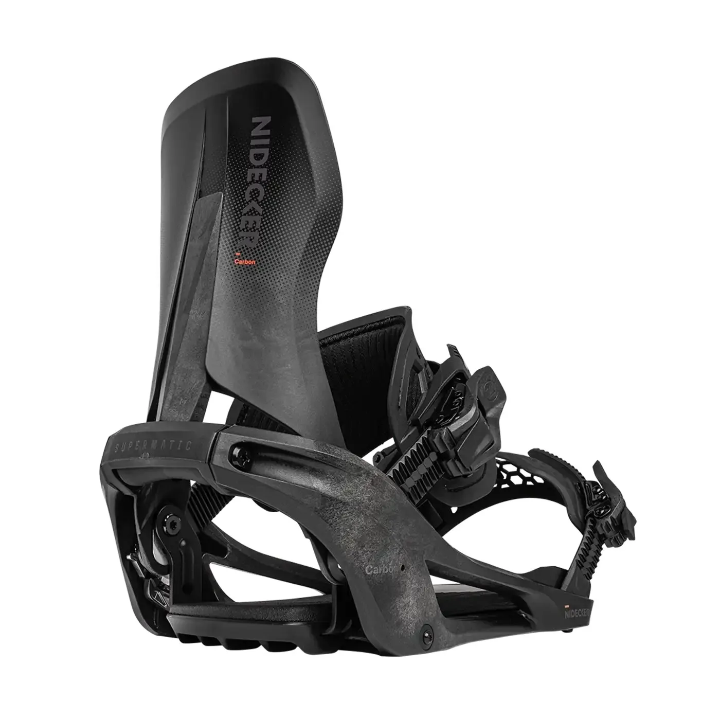 Nidecker Fixation de snowboard Carbon Supermatic Black, noire