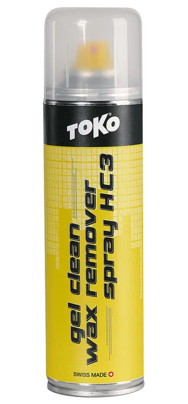 GelClean Spray HC3 von Toko in gelber Dose mit schwarzer Schrift und durchsichtigem Deckel.