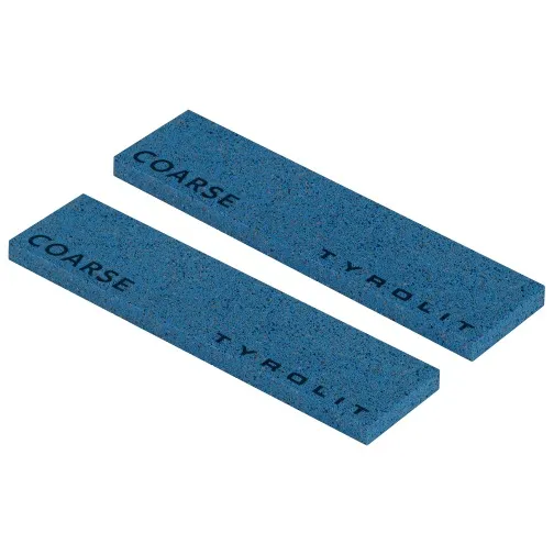 Due cote blu rettangolari, etichettate come "COARSE" e "Tyrolit", sono parallele tra loro.