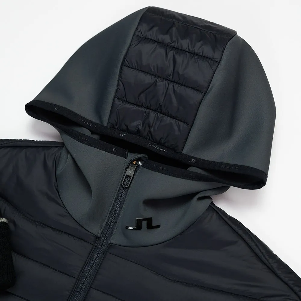 Kapuze der J.Lindeberg Holden Quilt Hybrid Hood Asphalt