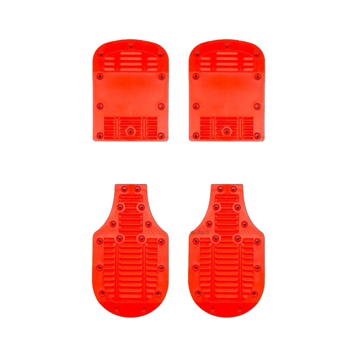 Rote Lange RS 5mm Lifter Kit Skischuh-Erhöhung, vier Kunststoffplatten für Ski-Rennschuhe.