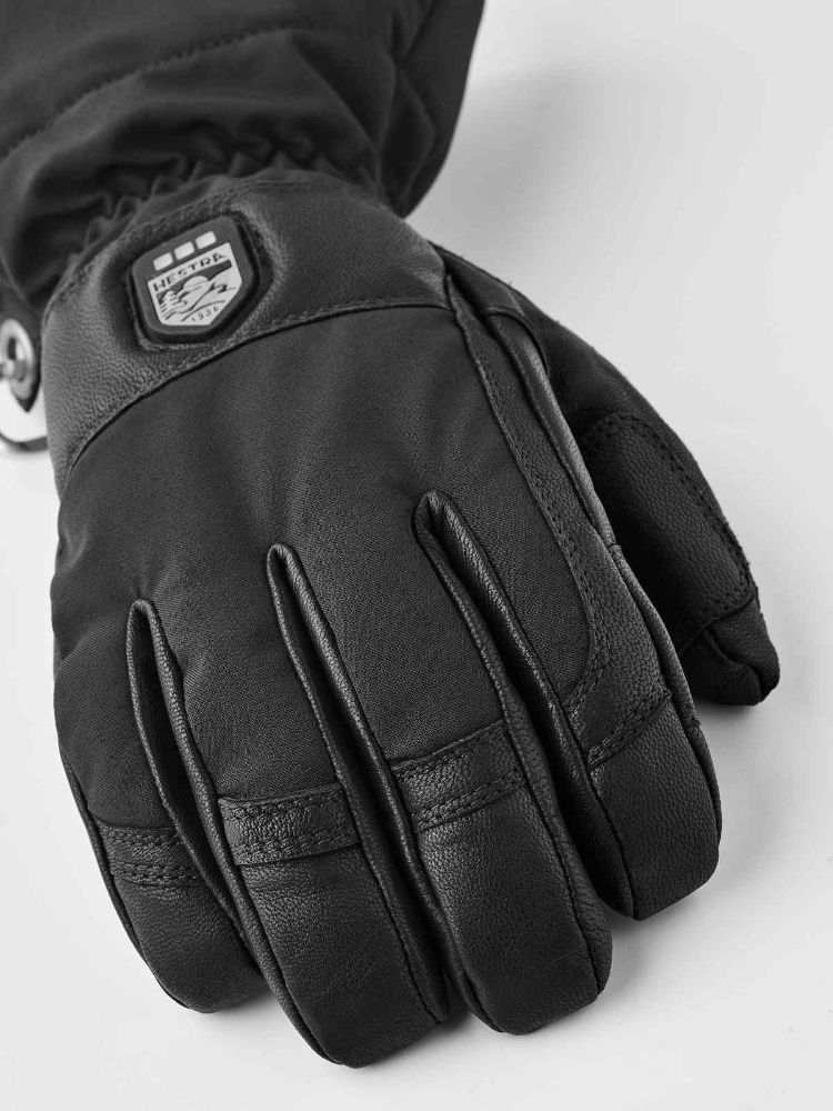 Hestra Heater Gauntlet 5-Finger Heated Gloves, Black