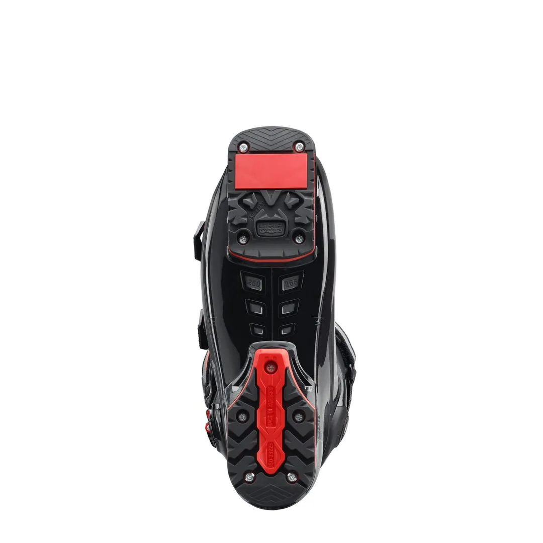 Scarpone da sci Speedmachine 3 130 GW nero, vista posteriore, suola Gripwalk Michelin rossa riconoscibile.