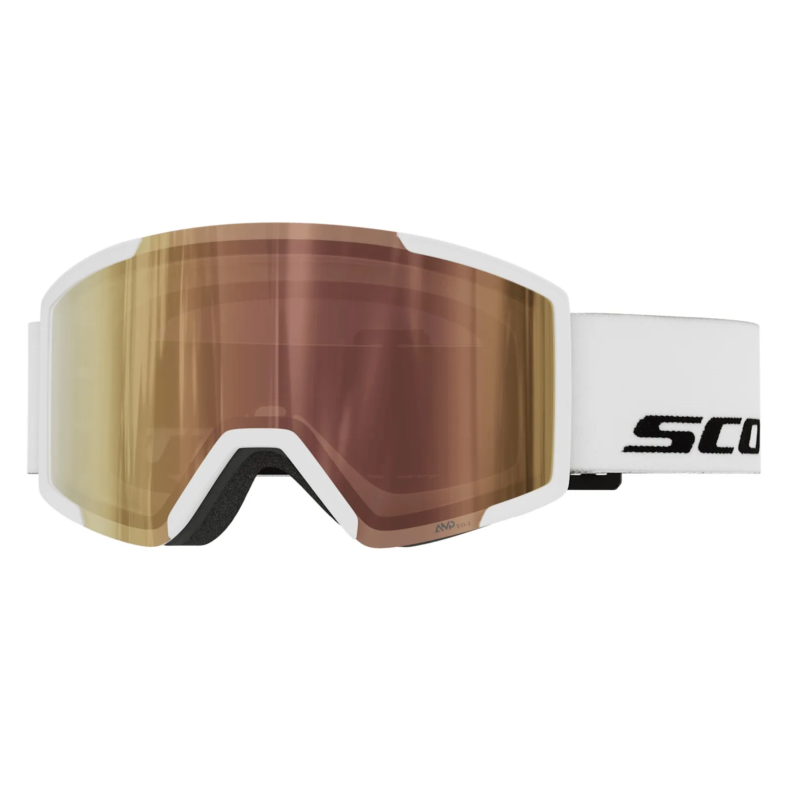 Scott Shield Light Sensitive Ski Goggles White AMP LS Cinnamon Chrome