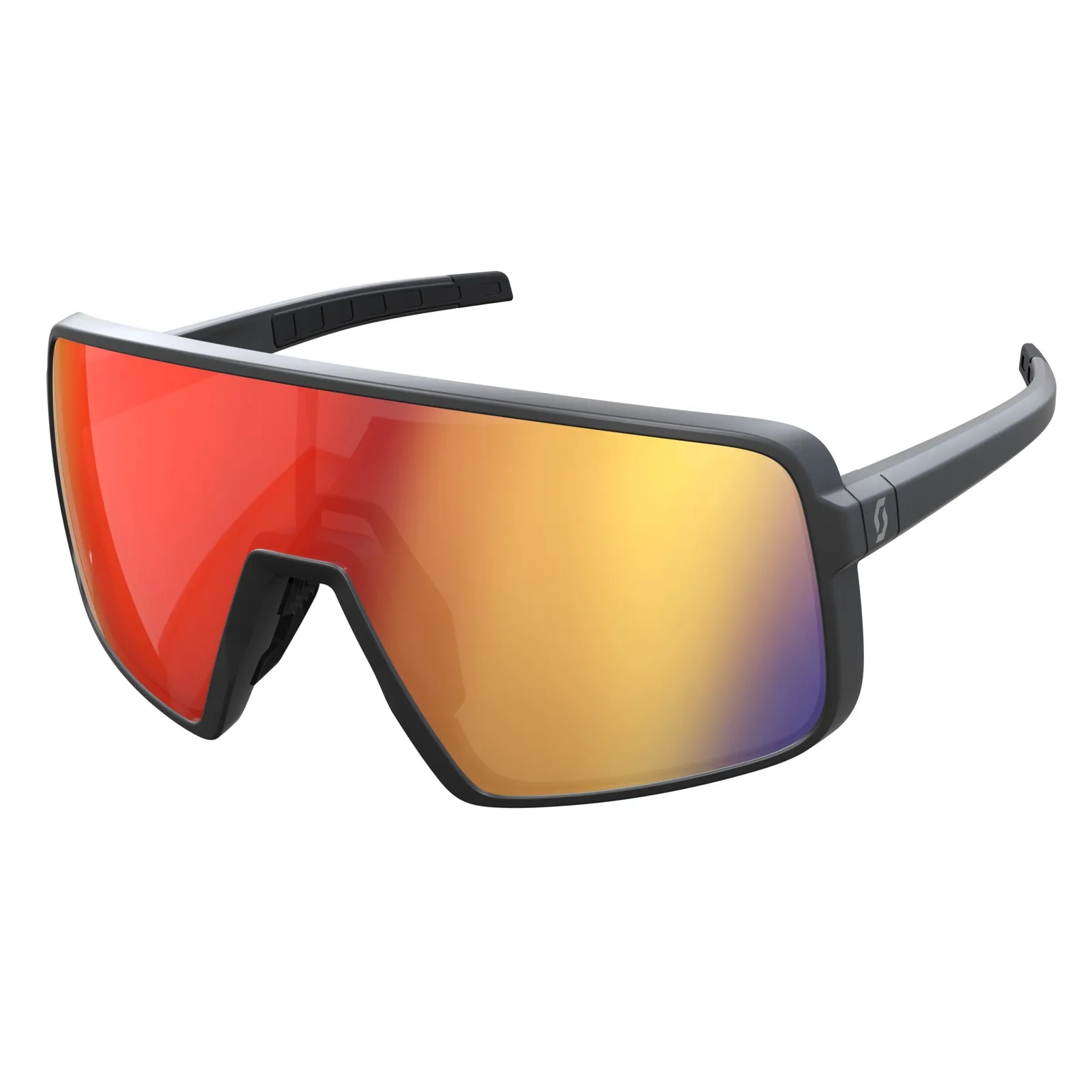 SCOTT Torica sunglasses with black frame and red-chrome tinted toric lenses.