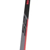 Vista dettagliata degli sci Rossignol Ski X-IUM Skating Premium con stampa "S2". Accenti di colore grigio, nero e rosso.