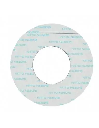 IPS Donut Shape M blanc avec trou au milieu, imprimé avec l'inscription bleu clair "NITTO No.5015".