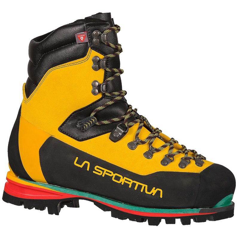 La Sportiva Nepal Extreme Chaussure de montagne jaune et noire La Sportiva Nepal Extreme avec lacets et semelle multicolore.