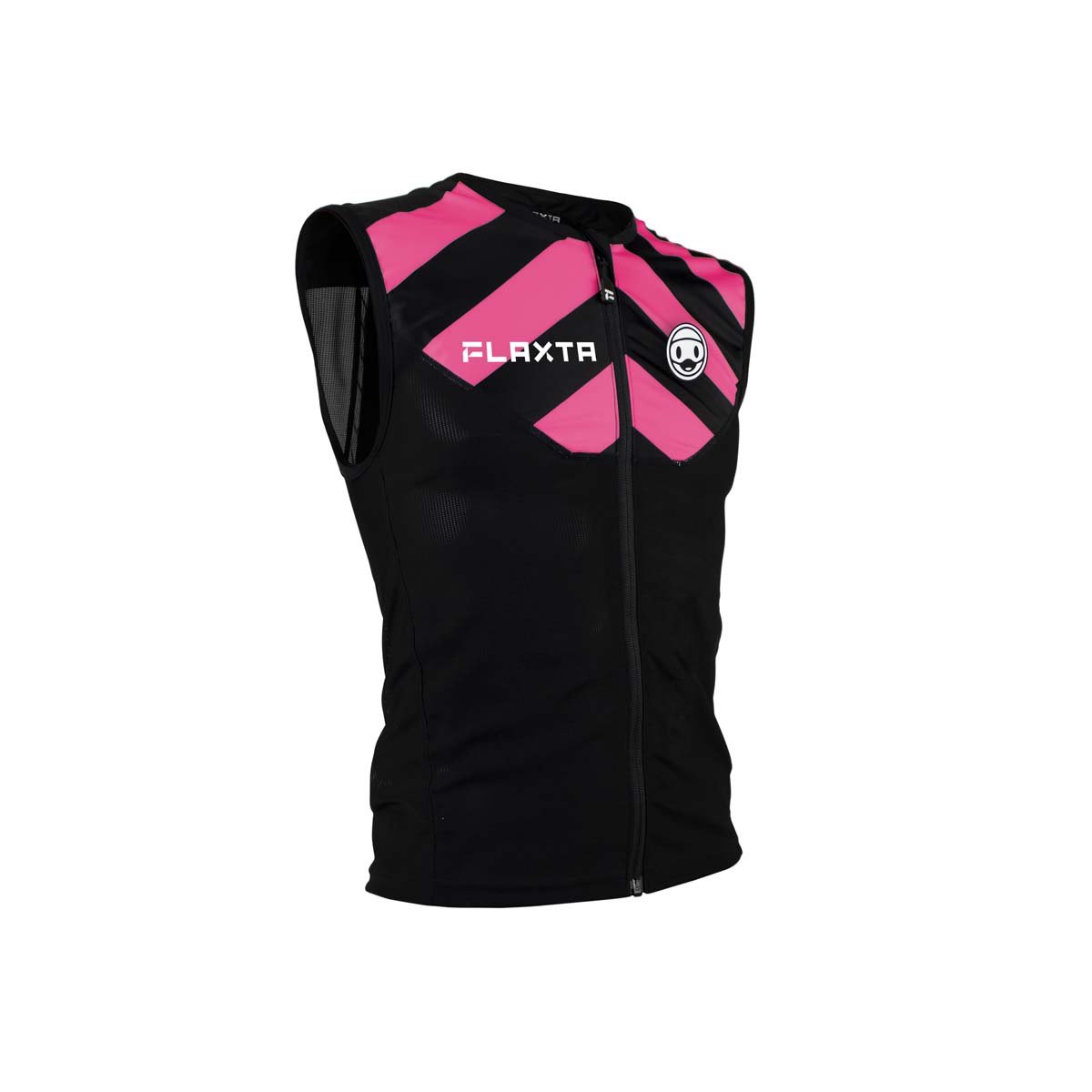 Schwarze Junior Weste Schwarze Behold Junior PINK Rückenweste mit Reißverschluss und pinkfarbenen Details, inklusive Markenlogo.