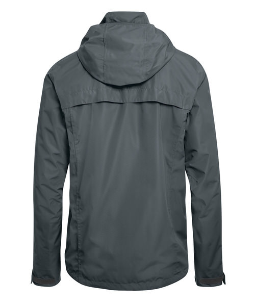 Gray Altid M weatherproof jacket with hood and back ventilation.