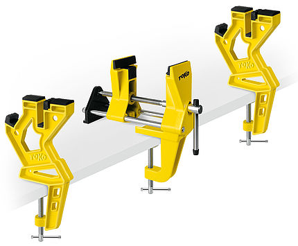 Toko Ski Vise Freeride Jaune Toko Ski Vise Freeride, trois supports avec pinces, pour le montage des skis.
