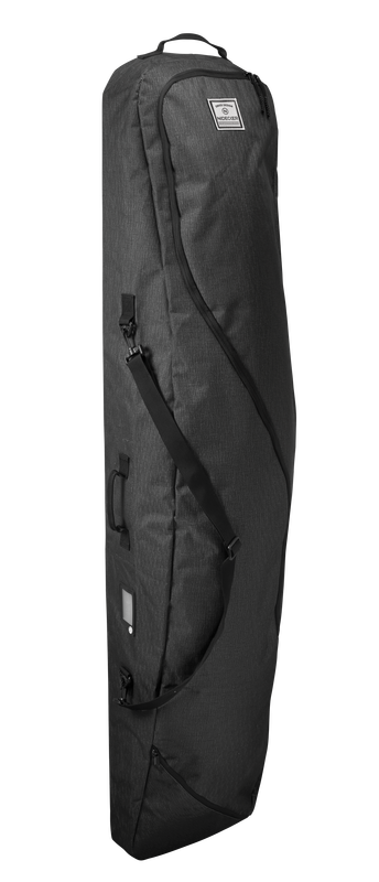 Dunkelgraue Nidecker Snowboardtasche "Weekend Warrior" mit Tragegriff, Schultergurt und Reissverschluss.