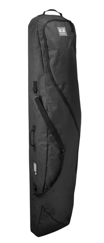 Dunkelgraue Nidecker Snowboardtasche "Weekend Warrior" mit Tragegriff, Schultergurt und Reissverschluss.