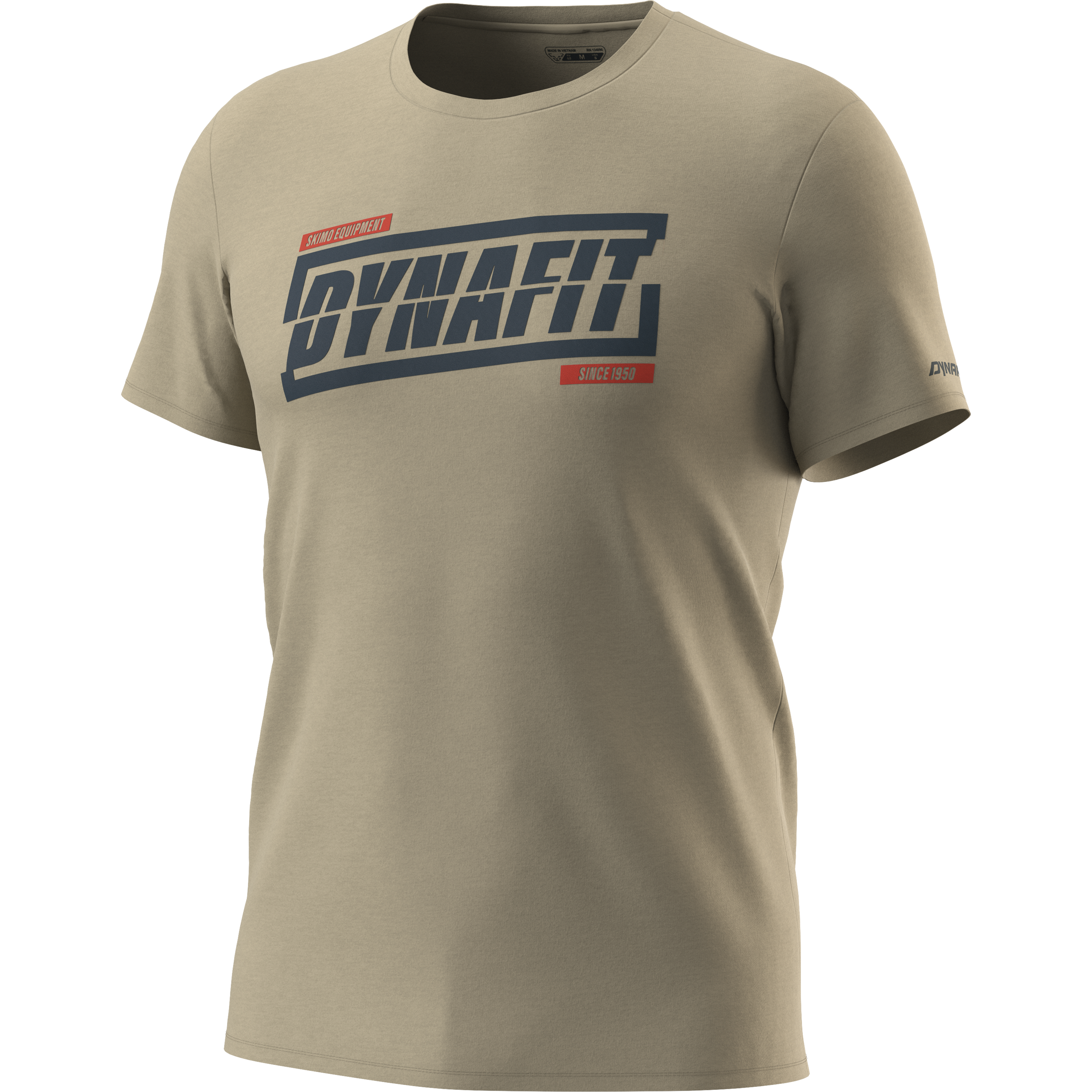 Kaki Dynafit T-shirt T-shirt kaki Dynafit avec le logo bleu "DYNAFIT" et l'inscription rouge "SINCE 1950".