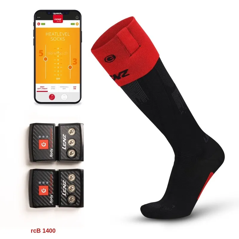 Lenz Heat Sock 7.1 Set mit App und rcB 1400 Akkus auf weissem Grund