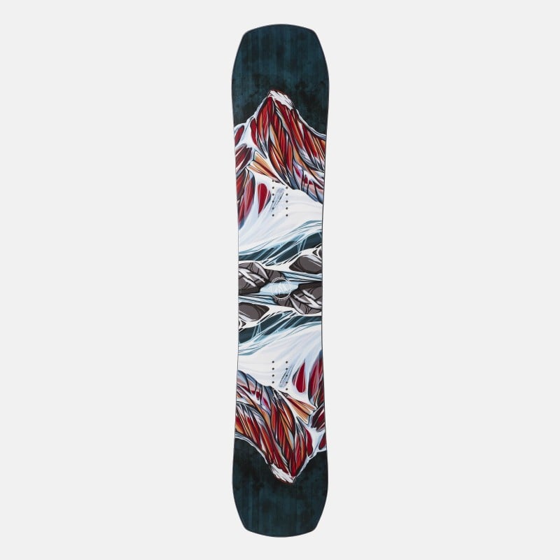 Schneeboard Twin Sister Snowboard Twin Sister mit Bergmotiv, symmetrisches Design.
