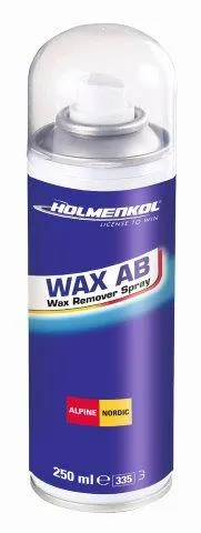 Une boîte de spray décapant pour fart de Holmenkol avec un couvercle transparent.