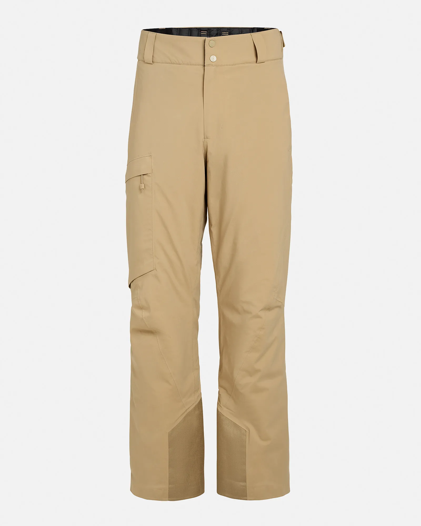 Pantaloni P-1 GORE-TEX 2L Stretch isolati dal davanti, color sabbia. Tasca sulla gamba sinistra, estremità delle gambe rinforzate.