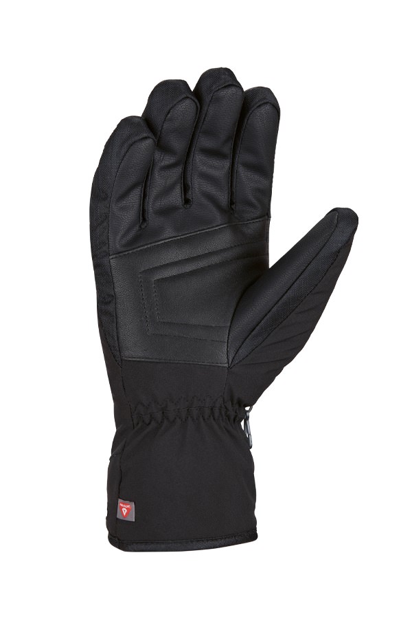 Schwarzer Snowlife Super GTX Primaloft Handschuh, Handinnenfläche nach oben zeigend.