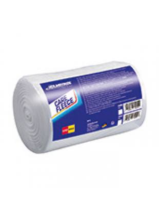 Rolle Holmenkol Care Fleece, weißes Vlies mit blau-weißem Etikett.