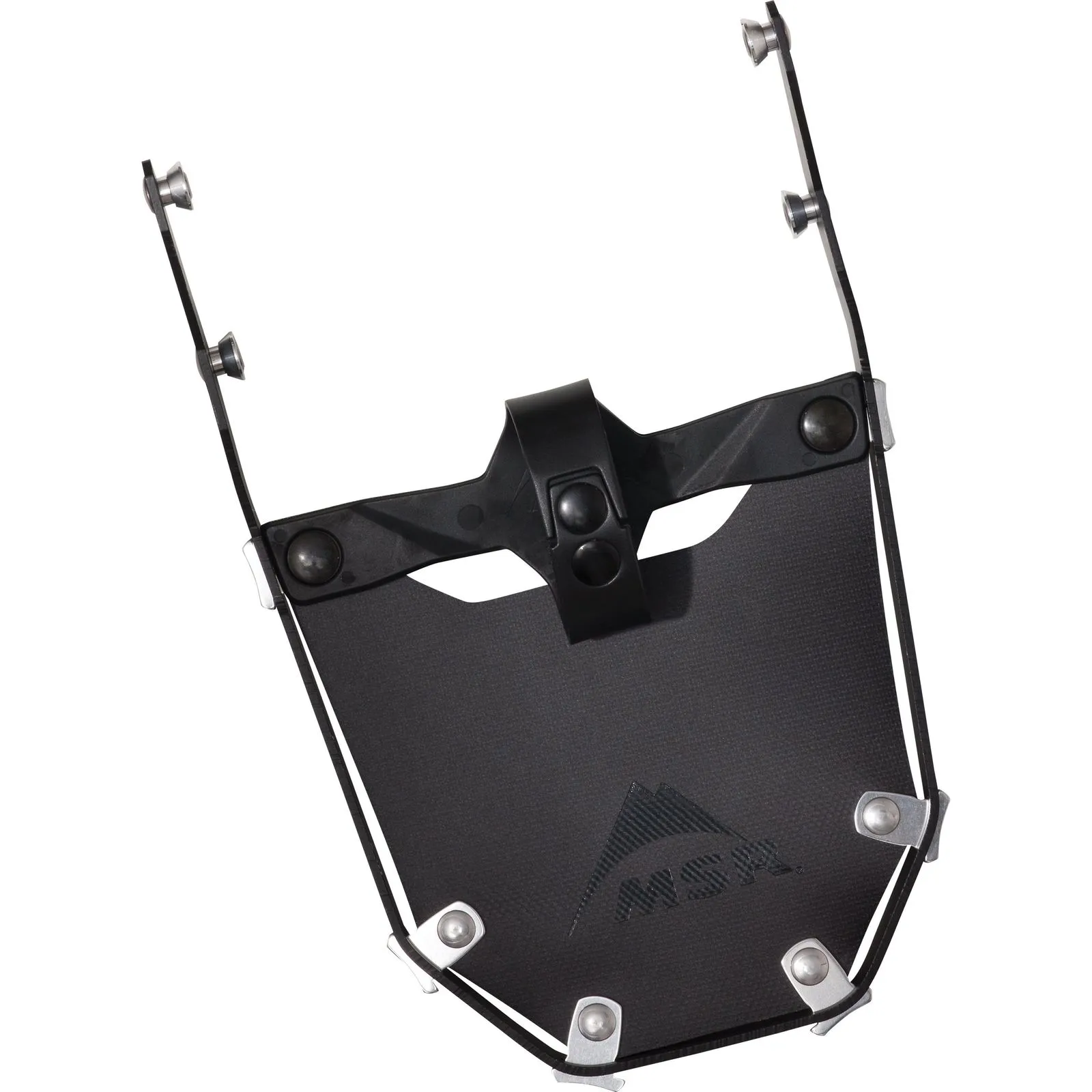 Black Lightning Tail snowshoe extension with metal buckles and fastening loops.
