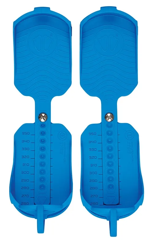 Blue Sidas Skiboot Traction soles with size indication for safe walking with ski boots, non-slip rubber sole.