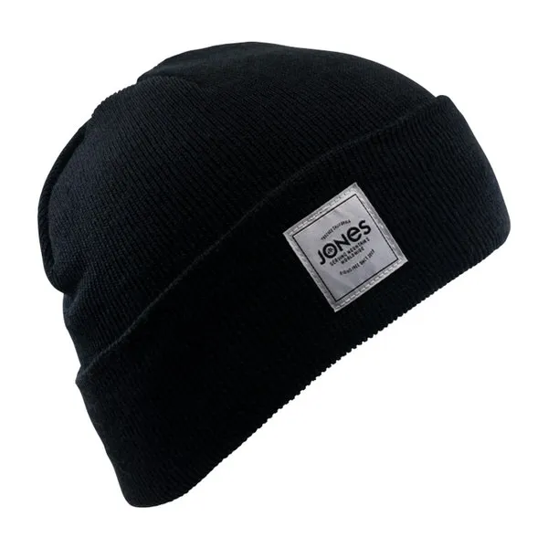 Black Jones Baker beanie with logo patch.