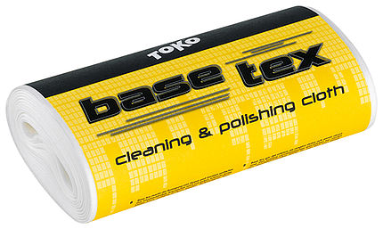 Toko Base Tex Rolle: Reinigungs- und Poliertuch für Ski und Snowboard, gelbe Verpackung.