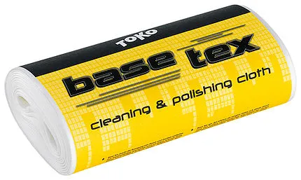 Toko Base Tex Rolle: Reinigungs- und Poliertuch für Ski und Snowboard, gelbe Verpackung.