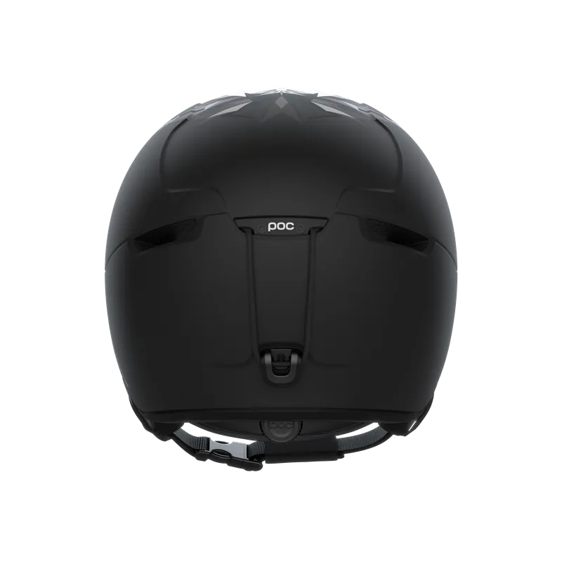 Casque de ski noir Obex Pure Odermatt Edition de l'arrière, avec ouvertures d'aération et mentonnière.