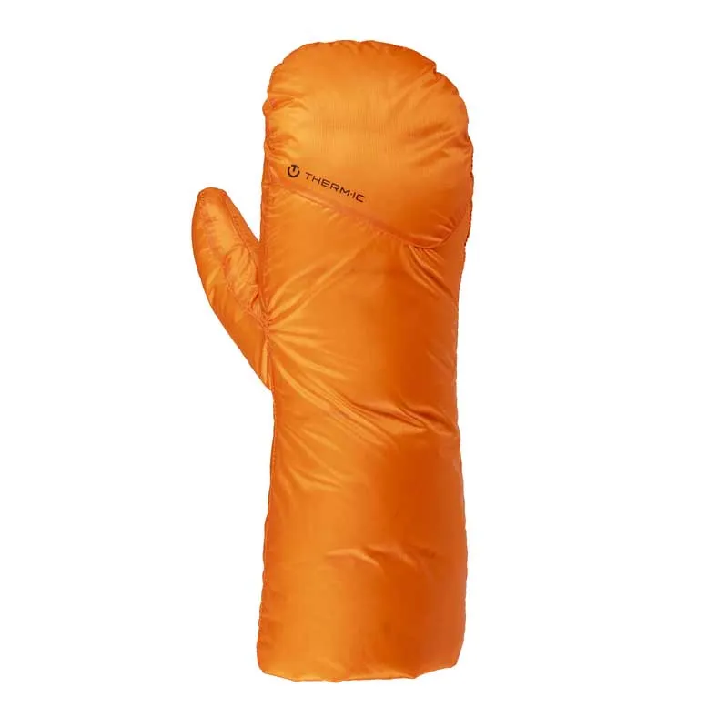 Guanto Therm-ic Mountain Ultra Warm di colore arancione con gambo lungo.