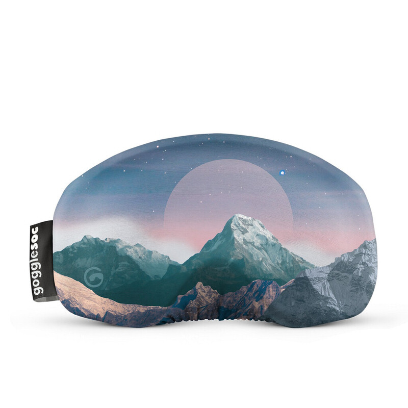 Twilight Soc Skibrillen Schutz: Bezug mit Berglandschaft, Sternenhimmel und Mond.