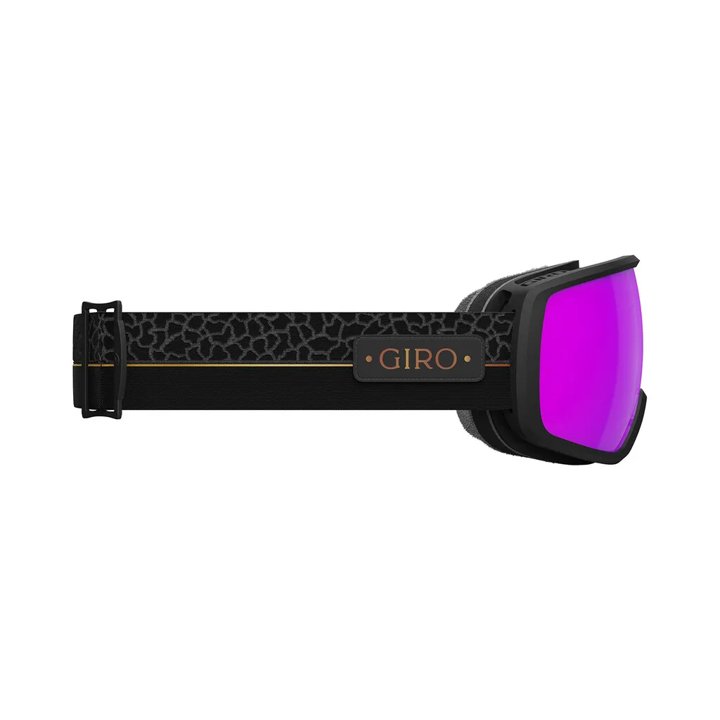 Giro Balance II Skibrille, schwarzer Rahmen, pinke VIVID Linse und gemustertes Kopfband.