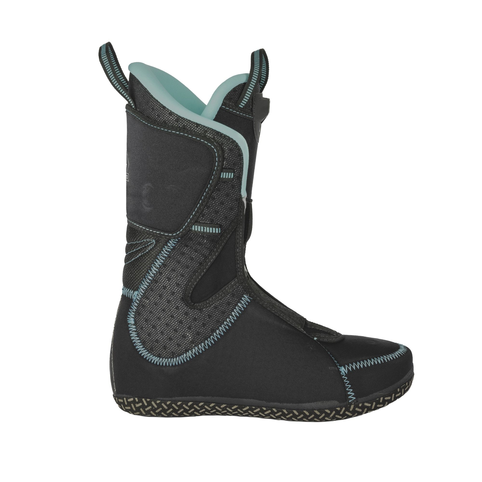 Détail du chausson de la chaussure de ski de randonnée SCOTT Celeste Tour, avec un rembourrage de couleur menthe.