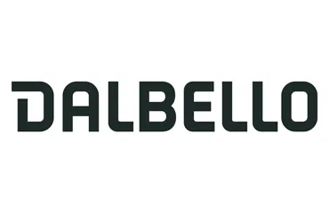 Black "DALBELLO" lettering in a sans serif font on a white background. Clear and modern.