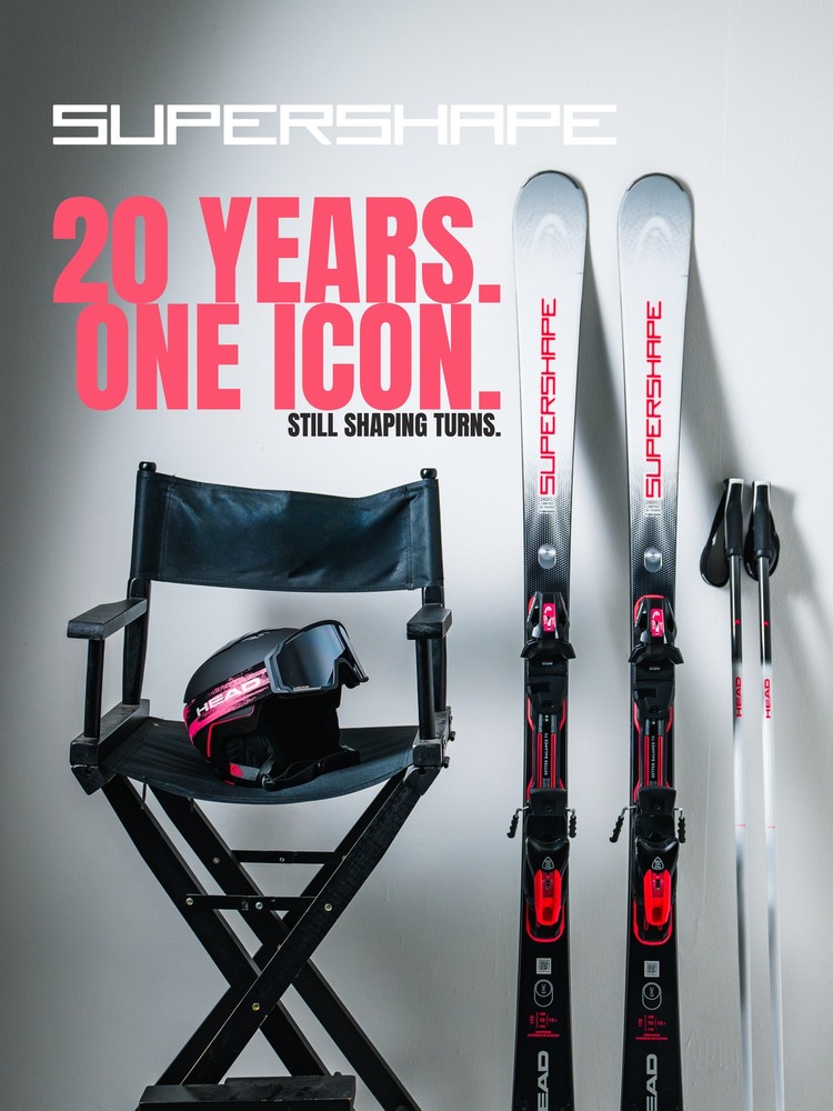 Head Supershape Limited, 20 Years One Icon, Ski mit Helm Brille und Stoecken