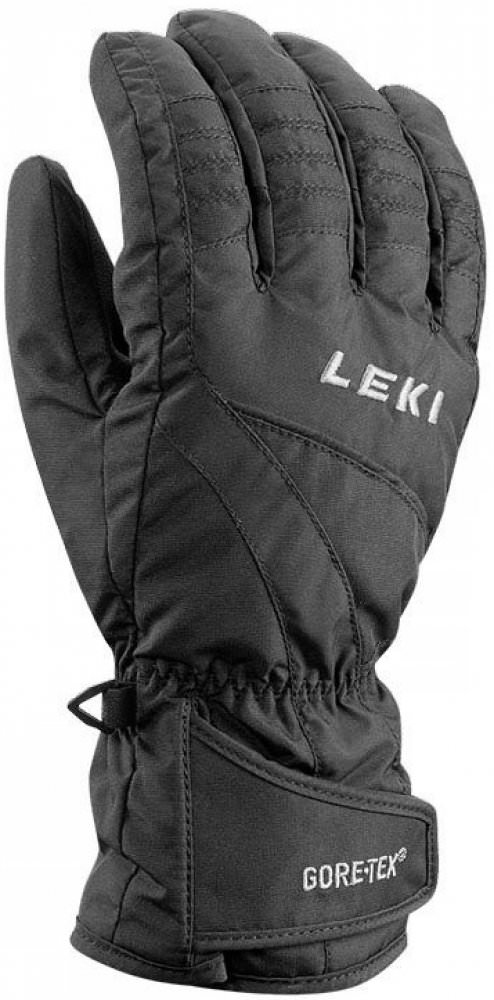 Guanto Leki Sceon S GTX nero con GORE-TEX e logo del marchio.