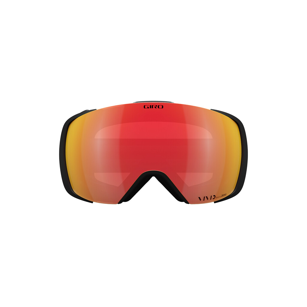 Lunettes de ski noires Giro Lunettes de ski noires Giro Contact Vivid avec écran Vivid Zeiss rouge-orange.