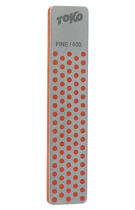Rectangular, gray diamond file with red dots and the inscription "Fine/600" as well as the manufacturer's logo.