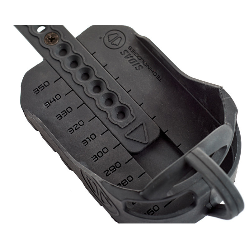 Schwarze Sidas Skiboots Schwarze Sidas Skiboot Traction Gummisohle mit Größeneinstellung und Griffmulde.