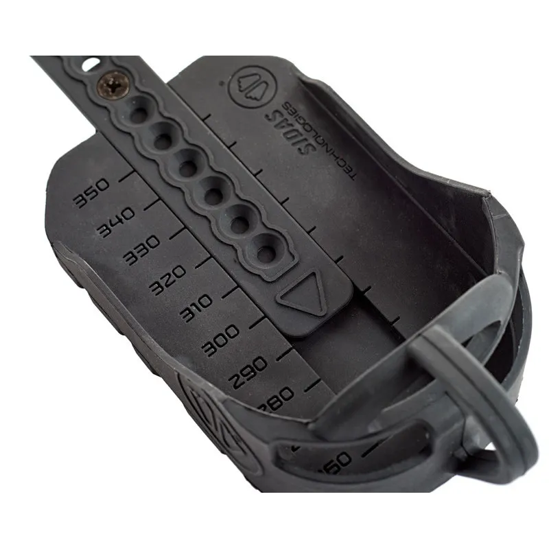Black Sidas Skiboot Traction rubber sole with size adjustment and recessed grip.