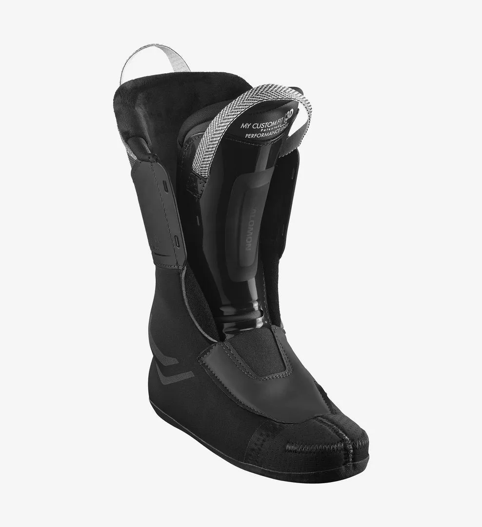 Intérieur de la chaussure de ski Salomon S/PRO ALPHA 90 W avec chausson et coque adaptable, focus sur le confort.