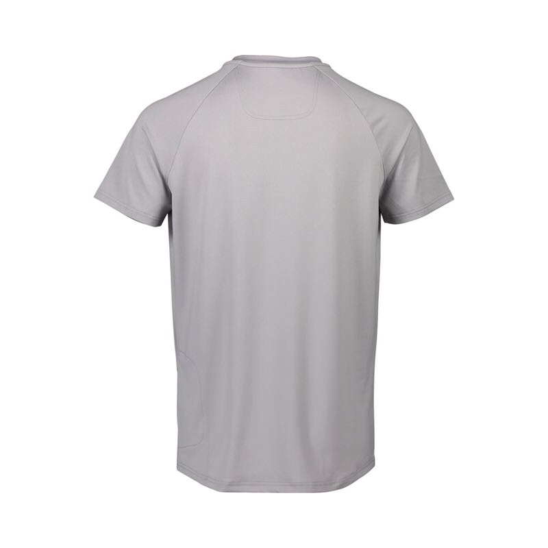 Graues Enduro T-Shirt von hinten, kurze Ärmel und Rundhalsausschnitt.