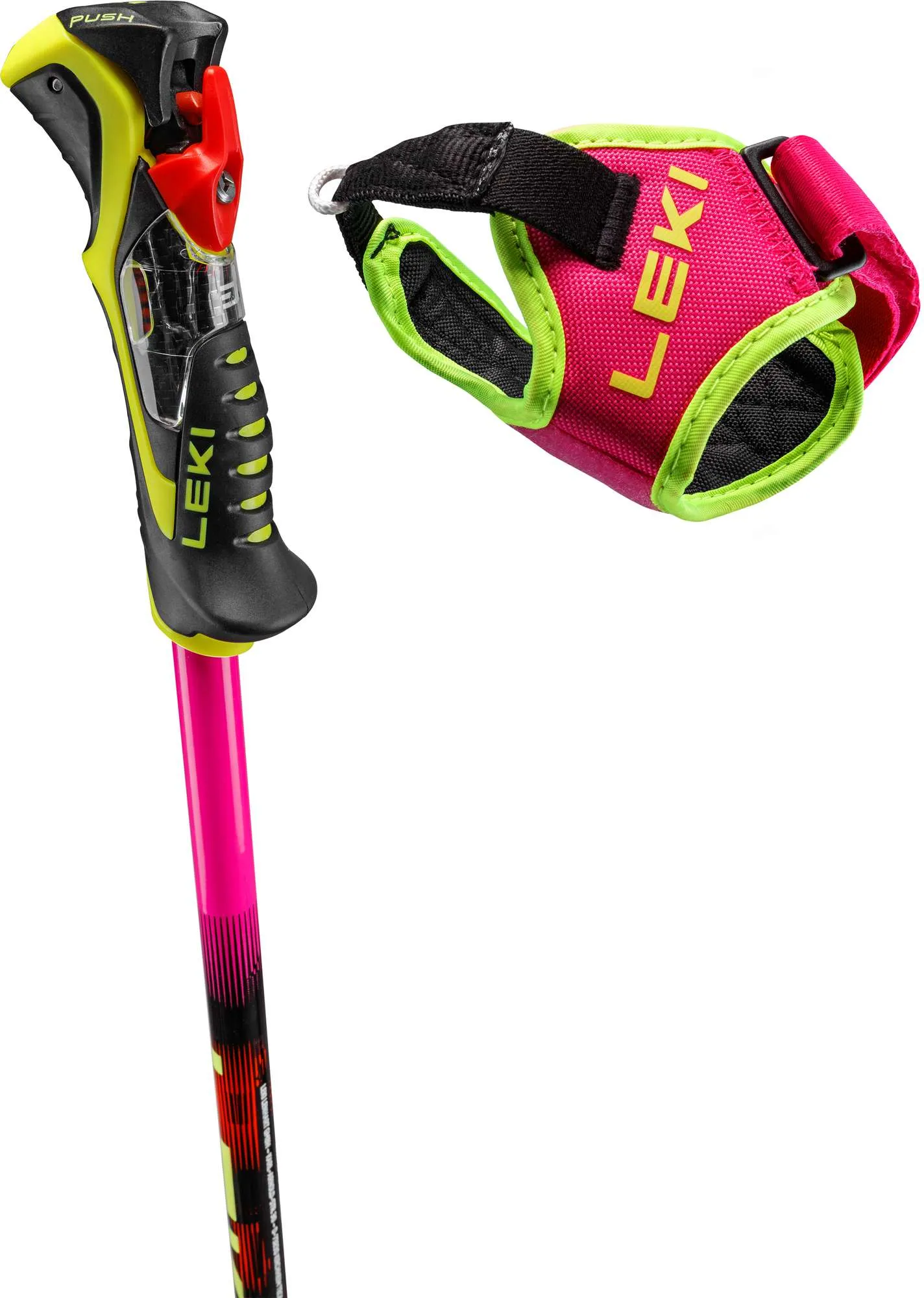 LEKI Venom SL TR Slalom Skistöcke Neonpink - Neonorange - Neonyellow trigger 3d schlaufe