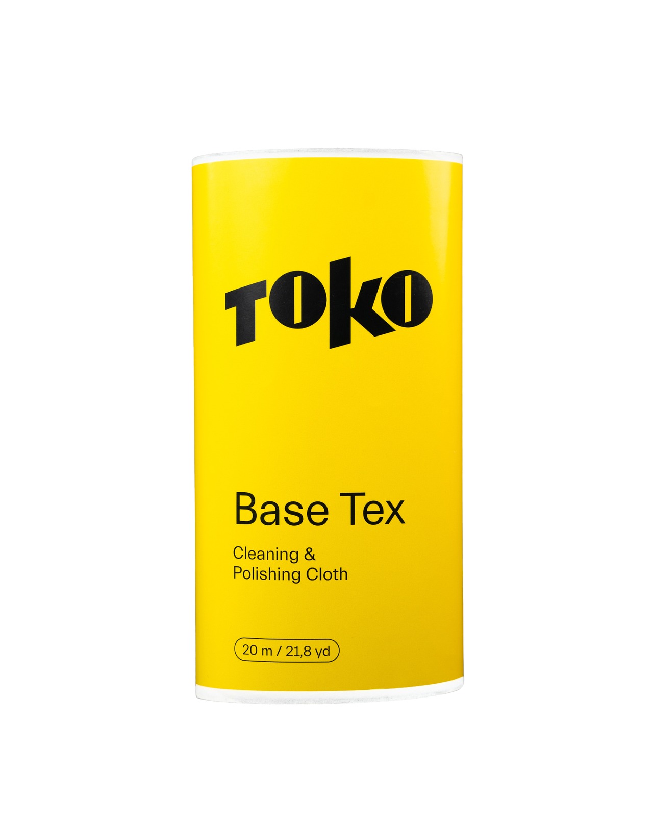 Gelbe Verpackung von "Toko Base Tex" Reinigungstuch mit schwarzer Schrift.