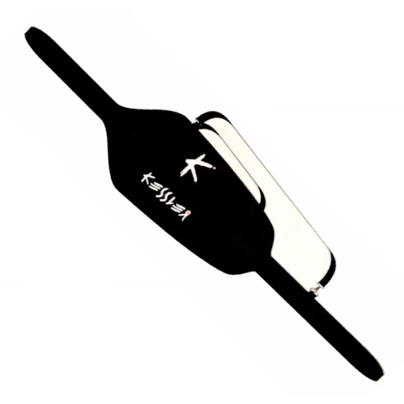 Black Kessler ski bag with white accents, elongated and narrow. The Kessler logo is clearly visible.