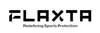 Black logo "FLAXTA" with the subtitle "Redefining Sports Protection" in smaller font underneath.