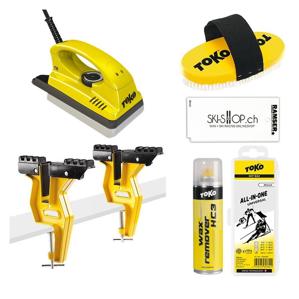 Toko Starter Set Snowboard Übersicht mit T8 CH Wachseisen und Waxremover HC3
