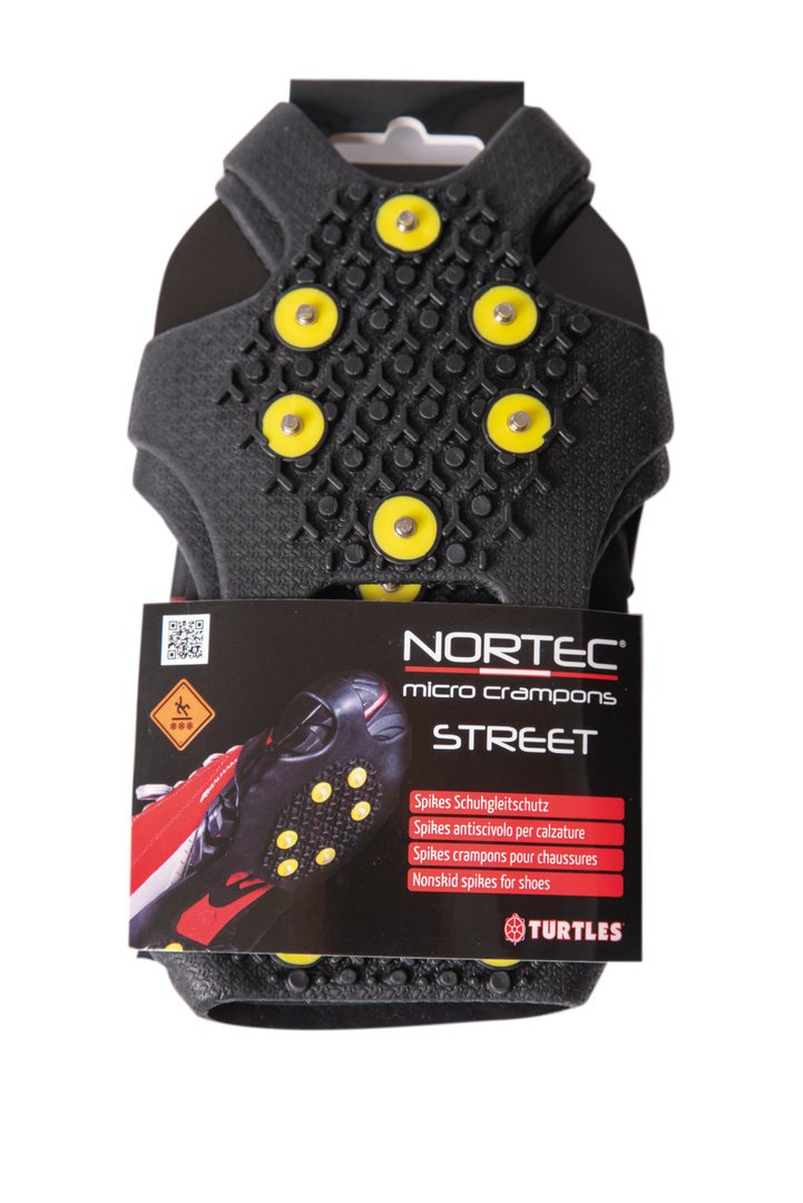 Nortec Street Schuhkrallen mit gelben Stahlspitzen für sicheren Halt.