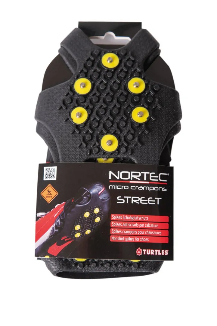Nortec Griffes de chaussures Street avec pointes en acier jaune pour un maintien sûr.